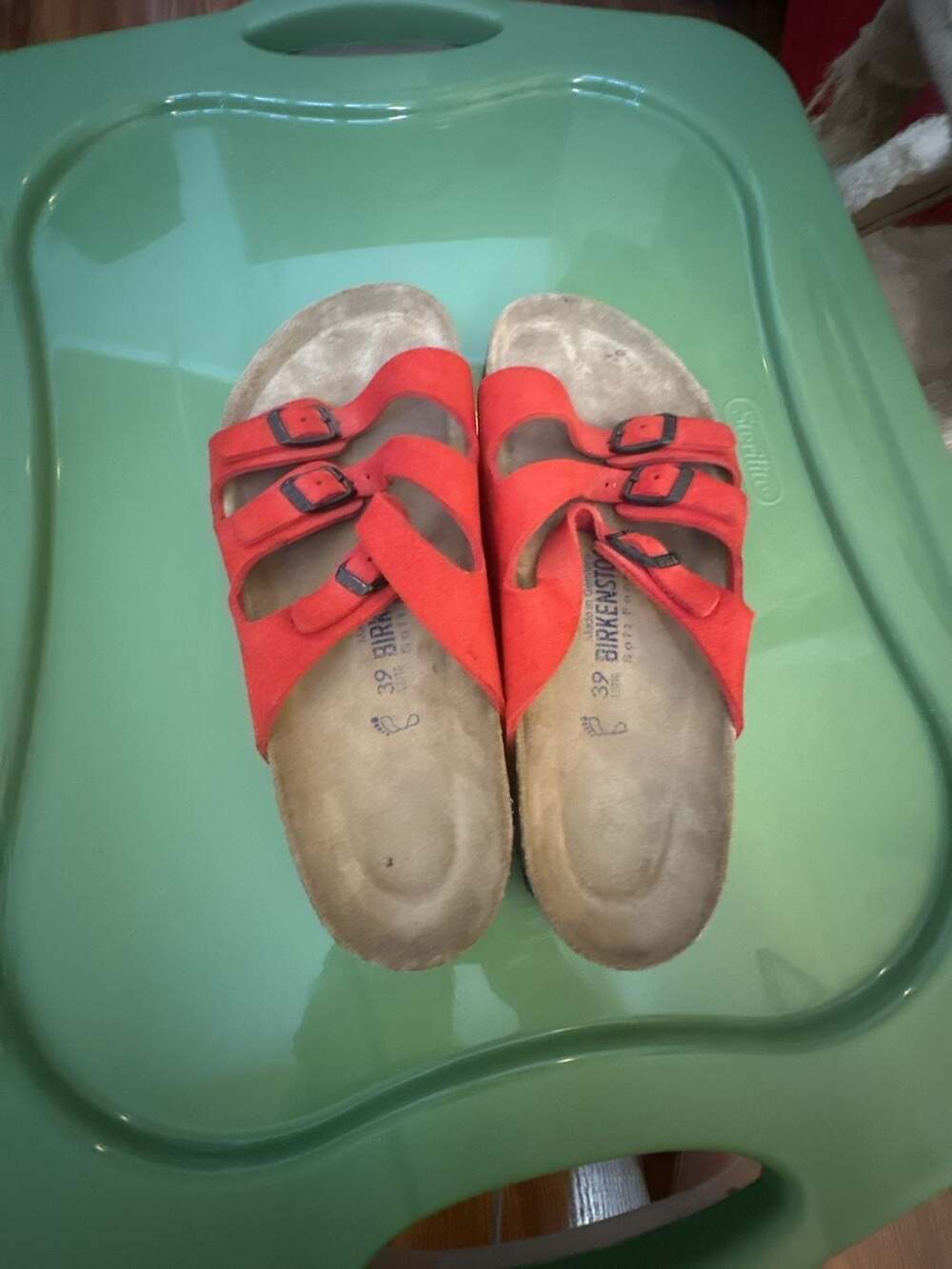 Birkenstock Florida Soft Footbed 3-Strap Sandals in Red